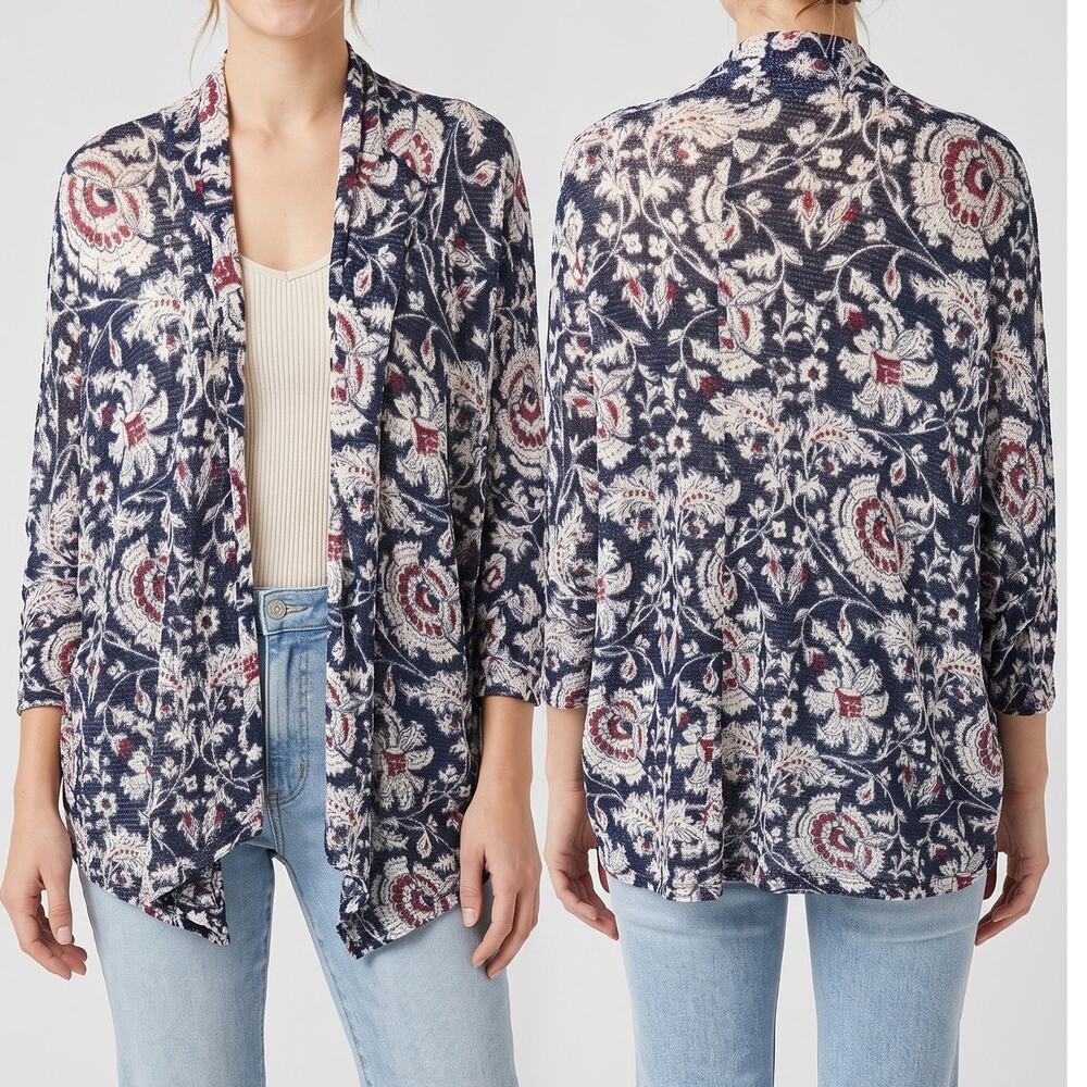 Abercrombie & Fitch One Size Open Front Lightweight Blue Cardigan